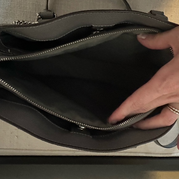 Gently used Coach Grey leather medium satchel - Picture 7 of 9